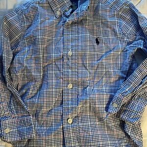 Polo Plaid Button-Down Shirt in Blue, White and Red
